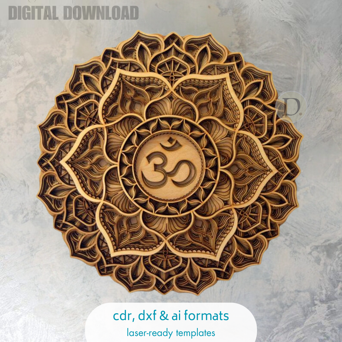 Mandala 01 The Crown Chakra, Sahasrara Chakra Wall Decor Vector - Digital Download