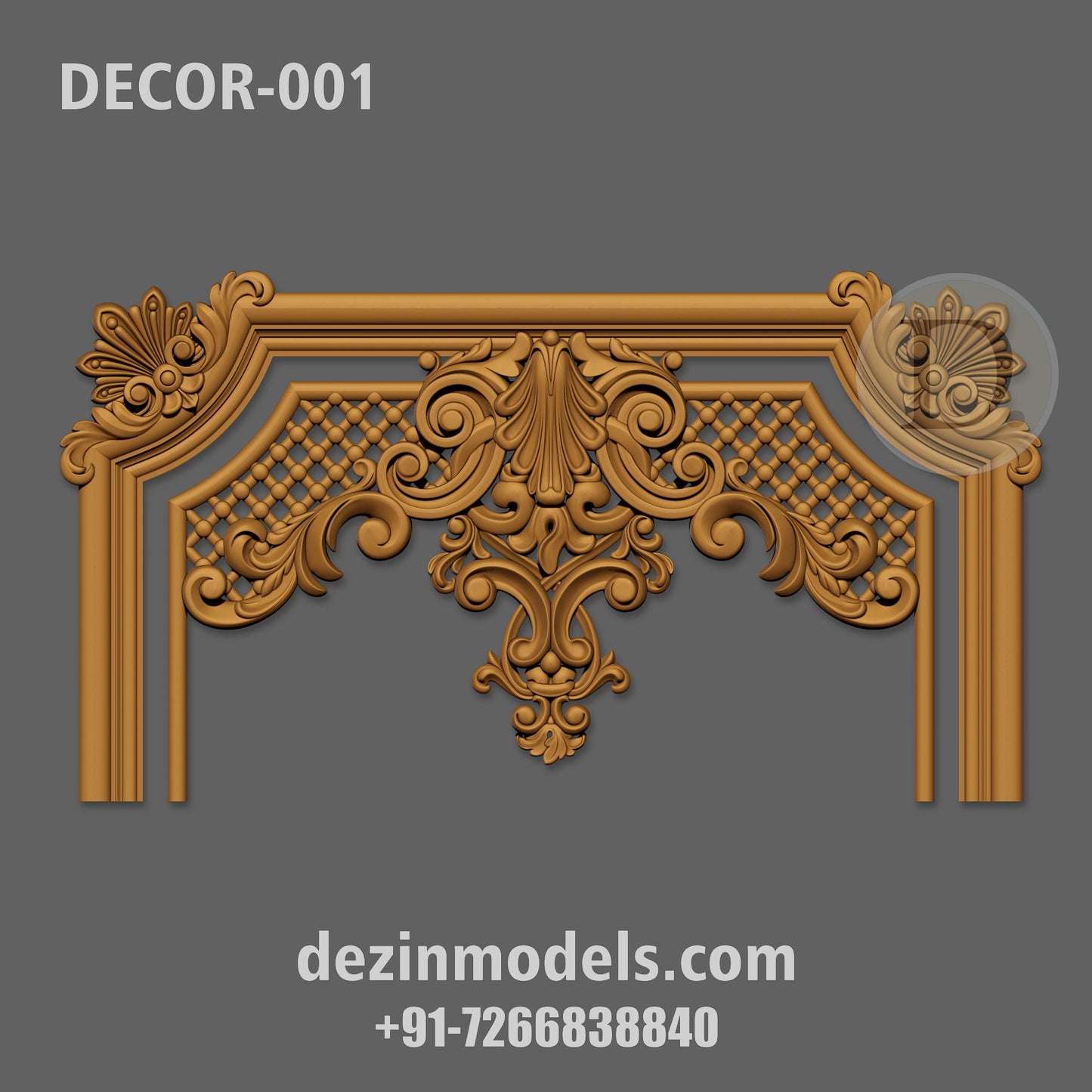 DECOR 001 | STL & RLF – 3D model for CNC